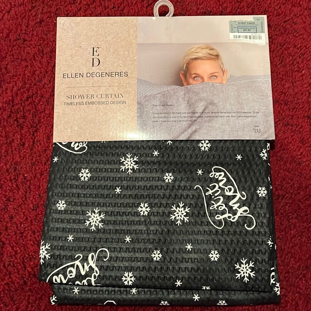 NWT Ellen Degeneres shower curtain